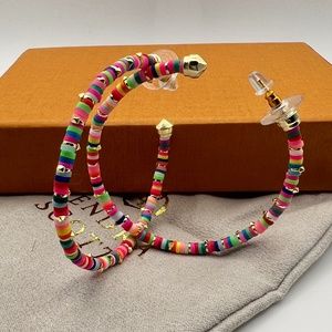 Kendra Scott Reece Gold Hoop Earrings In Neon Mix